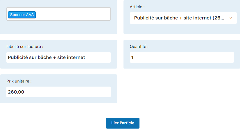 Selezione dell'articolo - elenco a discesa 2